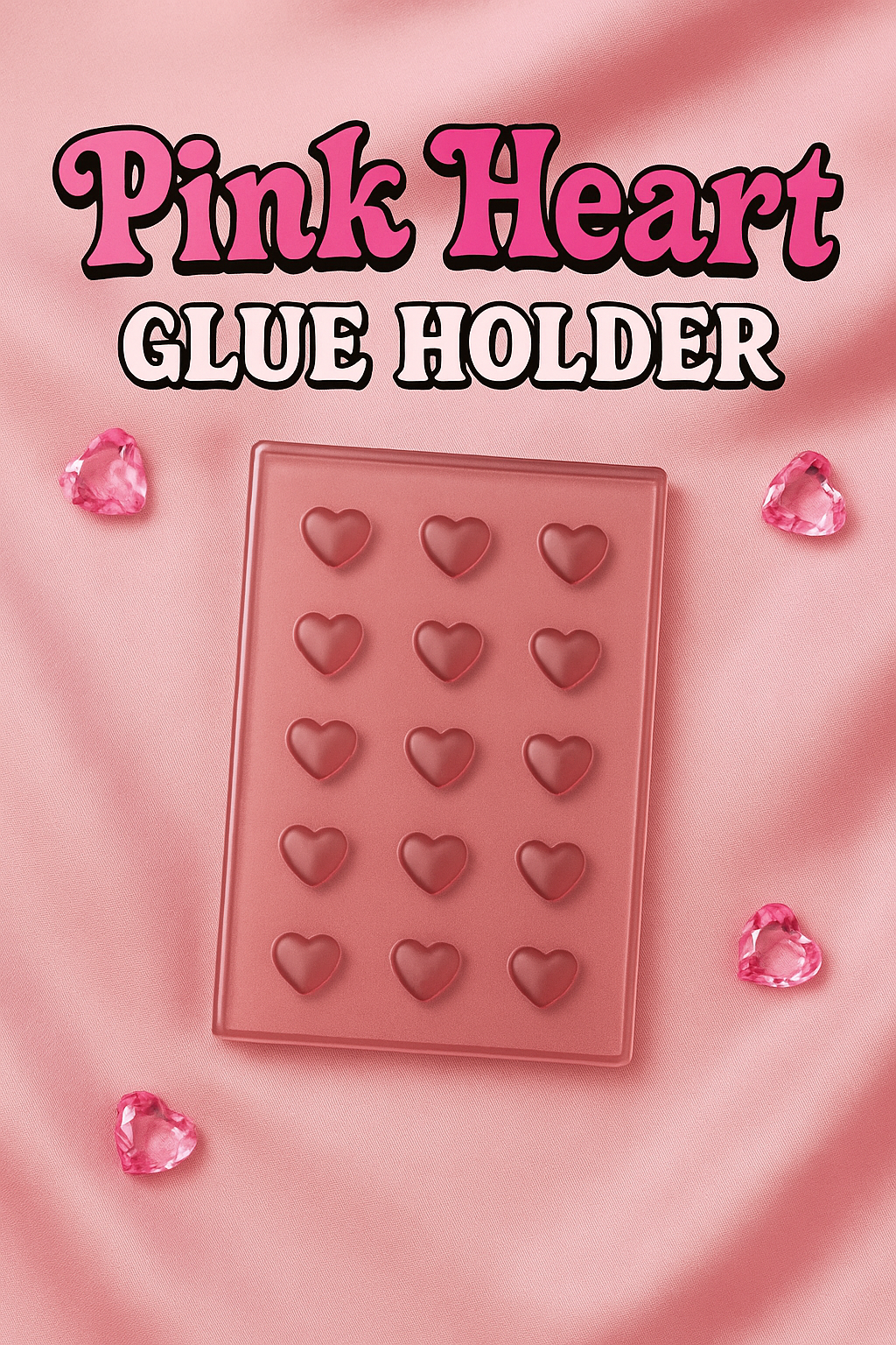 Pink heart glue holder β¨