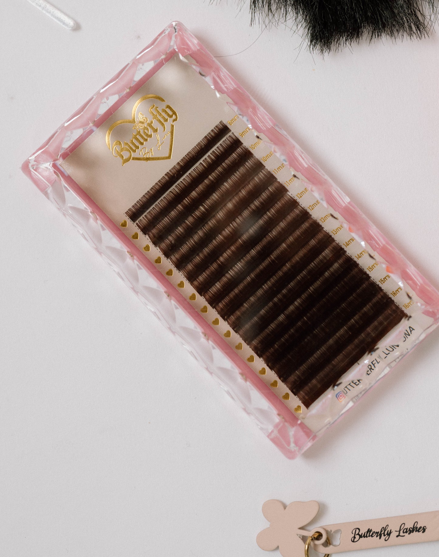 Dark brown lash trays