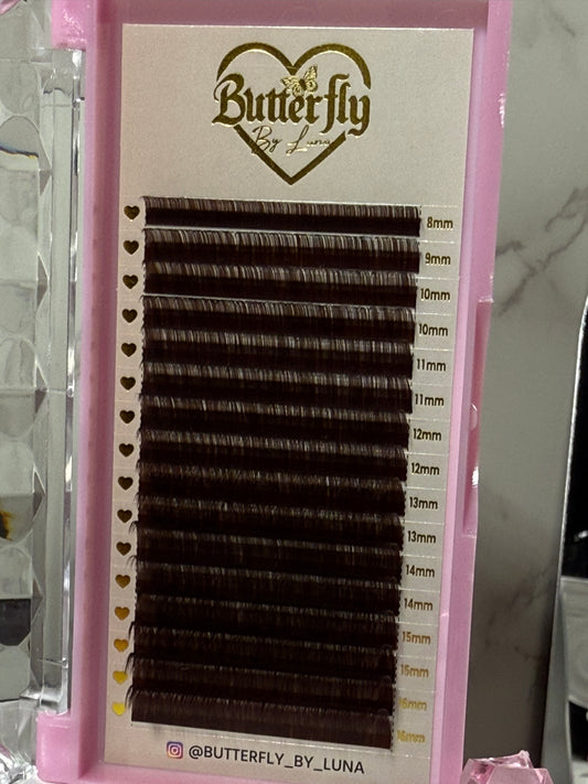 Dark brown lash trays